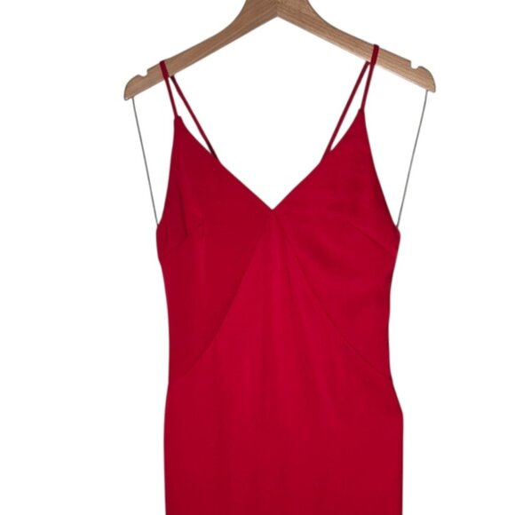 Minuet Red Maxi Dress Front Slit Size XS - Picture 7 of 11